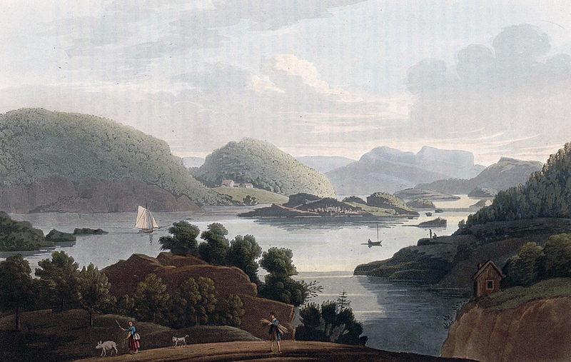 John William Edy View near KragerOe oil painting picture